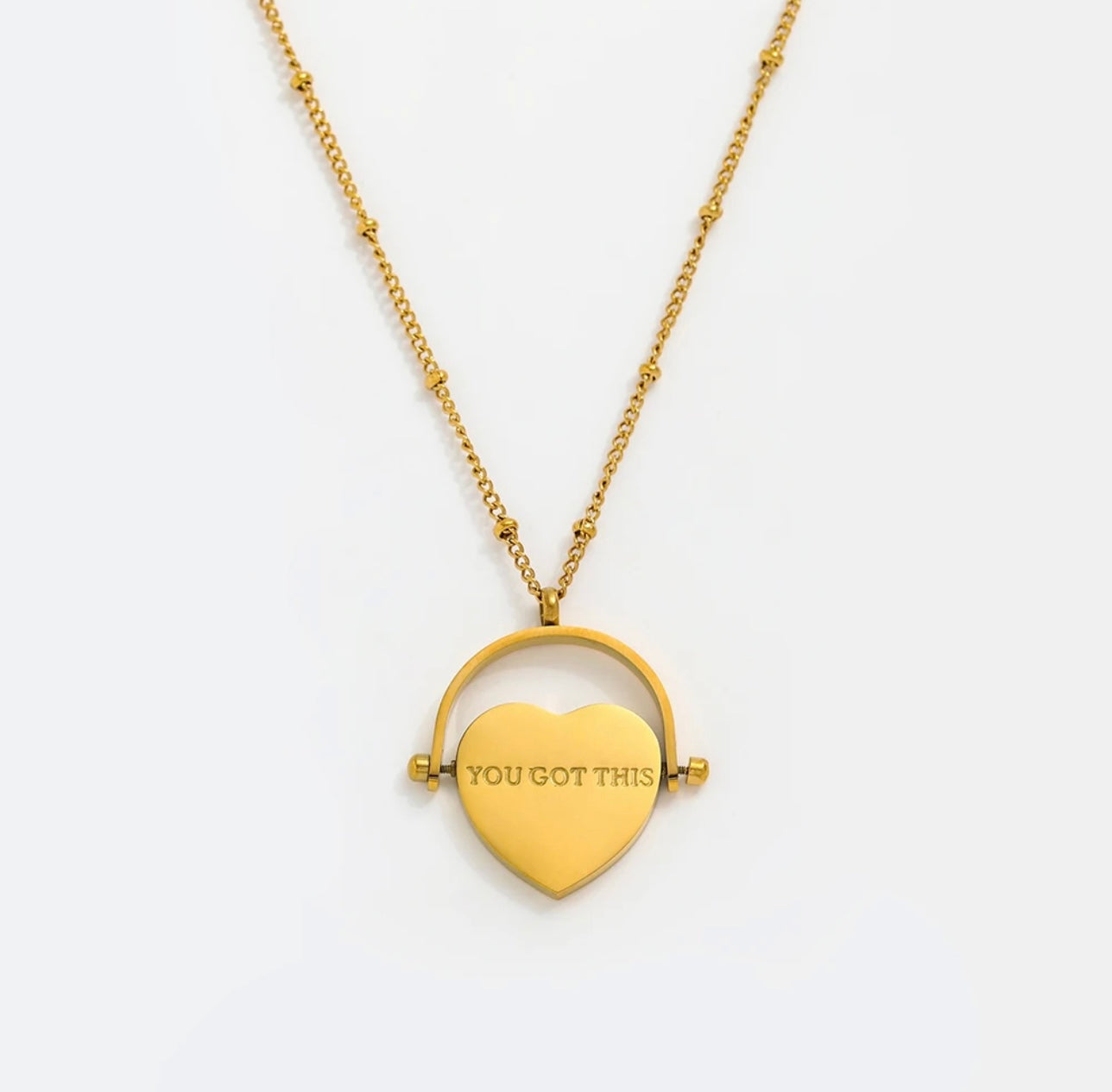 Keep Going Heart Pendant Necklace