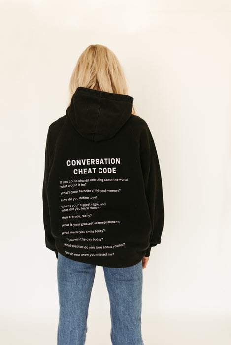Conversation Cheat Code Hoodie Blk