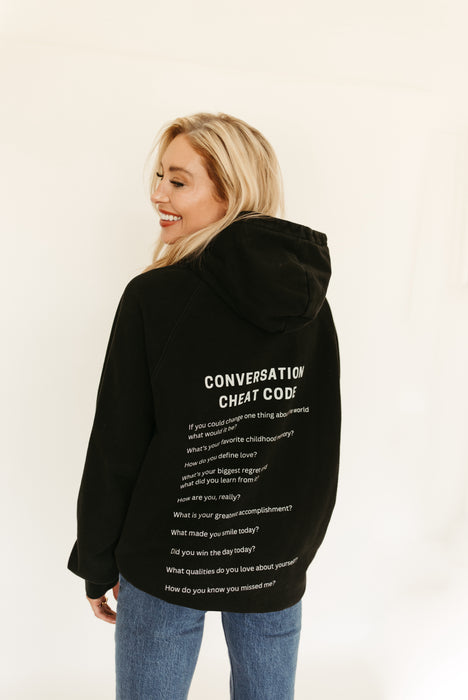 Conversation Cheat Code Hoodie Blk