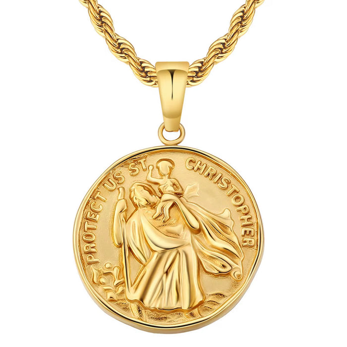 Men's St. Christopher Pendant 22"