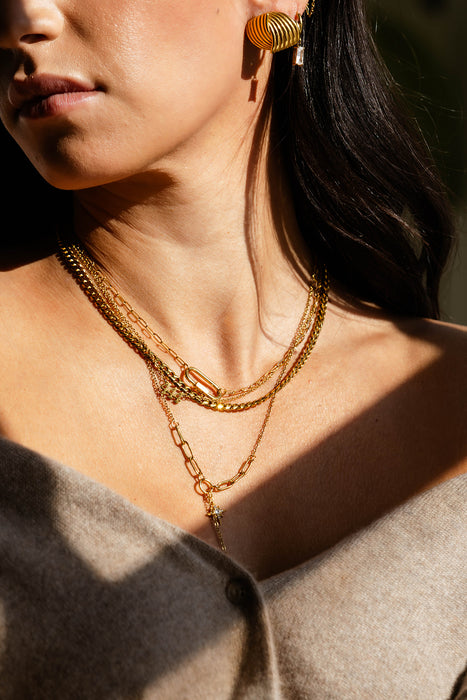 Star Cross Charm Necklace